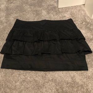 Black ruffle skirt